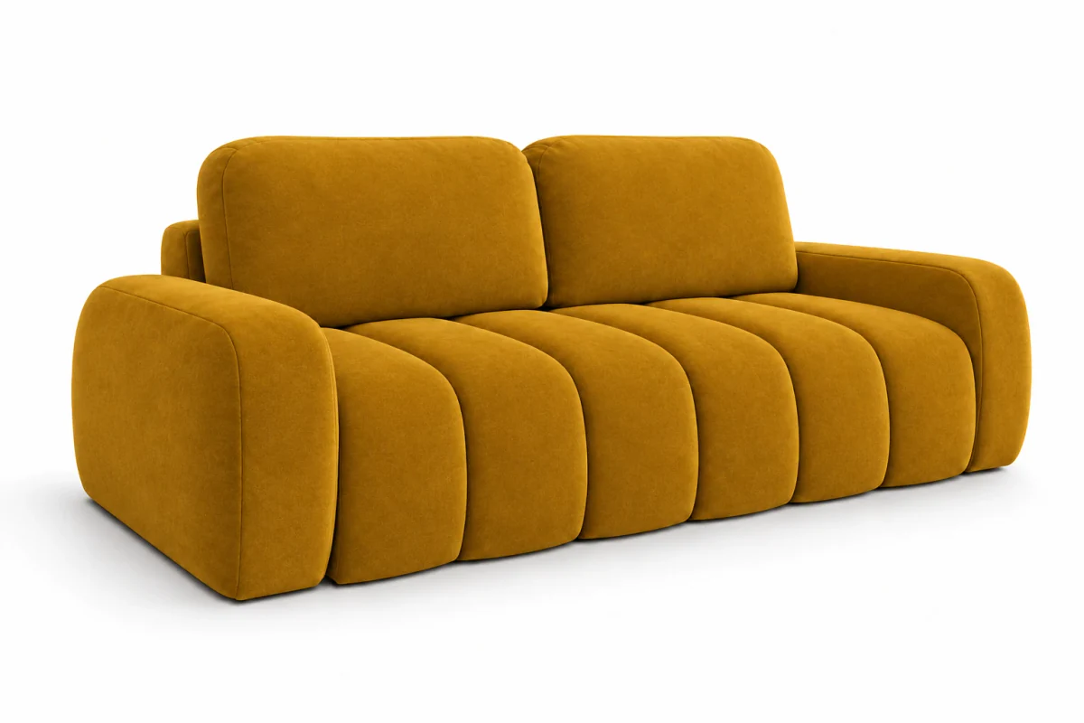 Sofa IBIZA 258 cm - widok z ukosa, Salvador 09 złoty