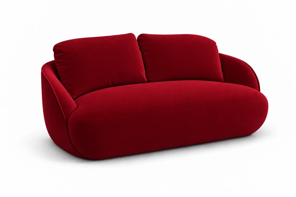 Sofa ALPINE 175 cm - widok z ukosa, Salvador 13 bordowy